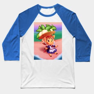 Cute Cartoon Boar Selling Root Vegetables Baseball T-Shirt